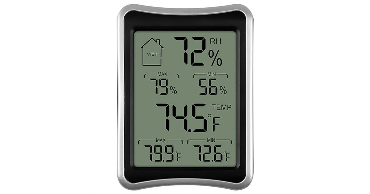 Aleko Digital Indoor Hygrometer Thermometer With E-ink Display And